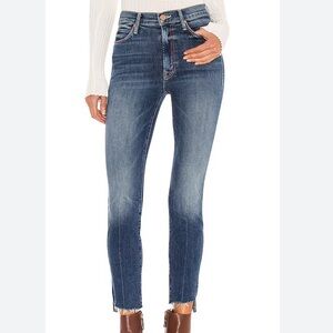 Mother Denim Stunner Zip Ankle Step Fray Jeans
